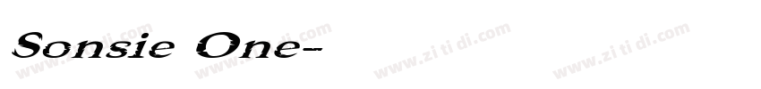 Sonsie One字体转换